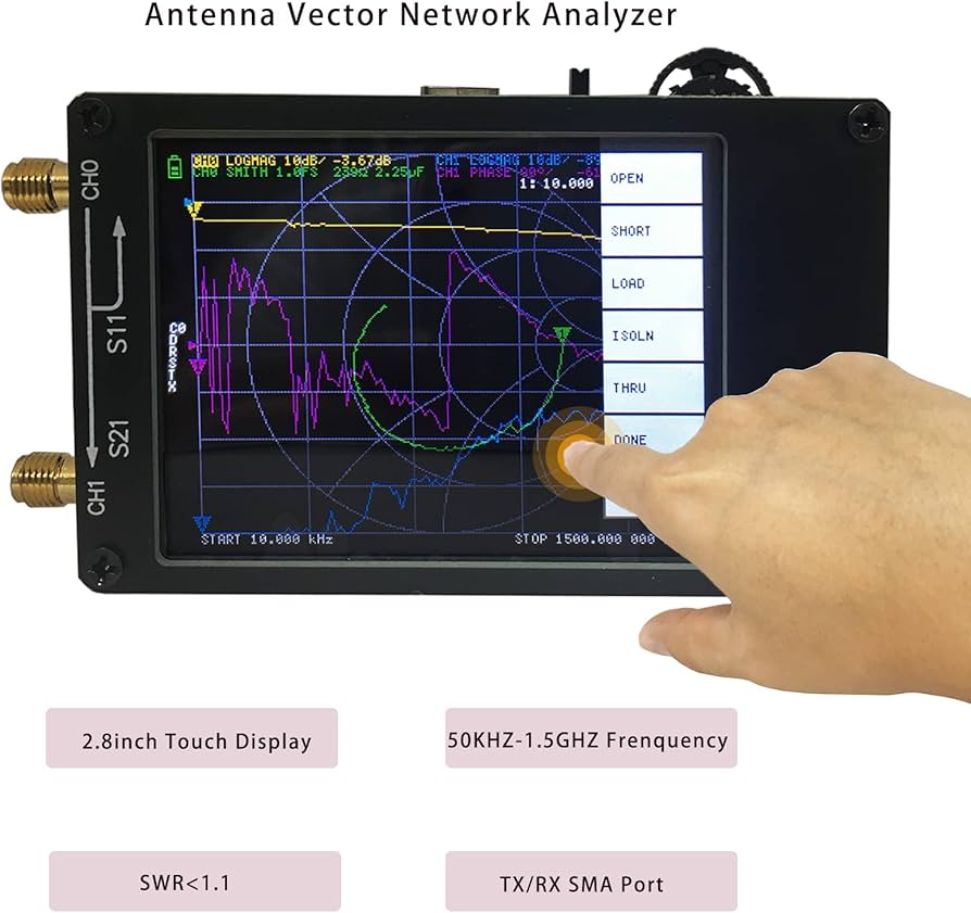 NanoVNA-H ベクトルネットワークアナライザー Amazon | アップグレード Nanovna H 10KHz-1.5Ghz 2.8インチ